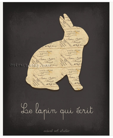 French rabbit poster on Cool Mom Picks