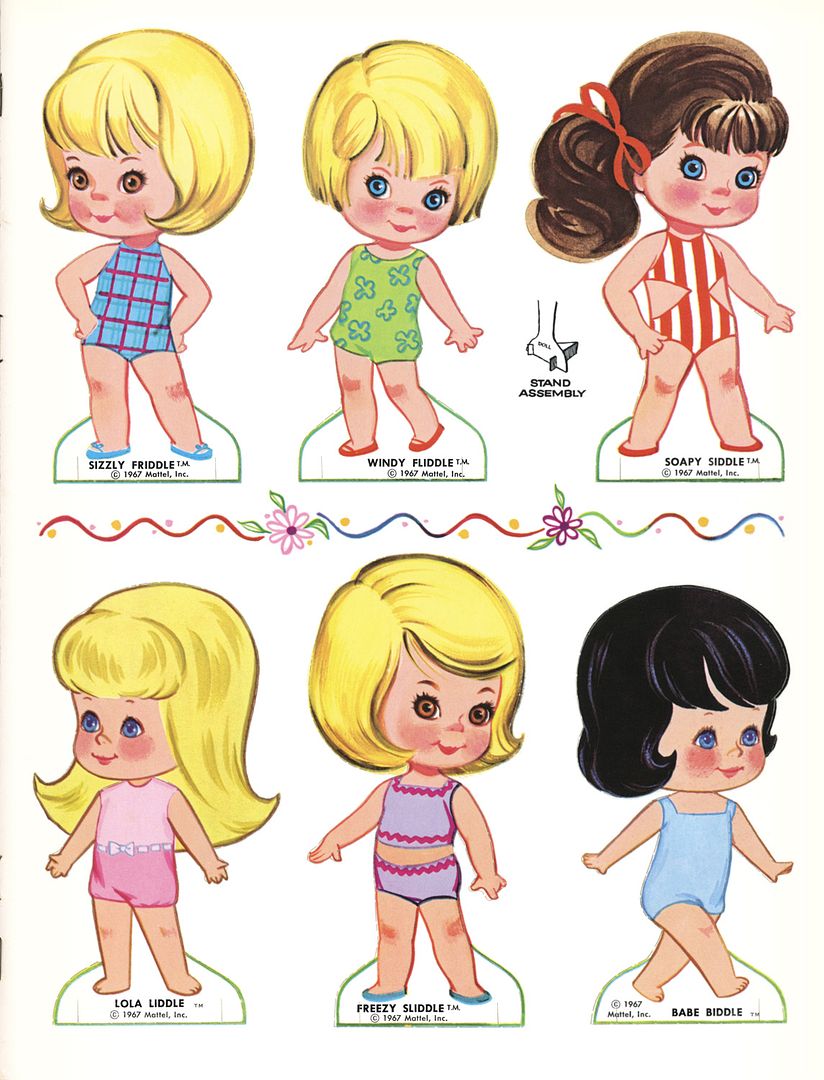 Free printable paper dolls | Liddle Kiddles babies