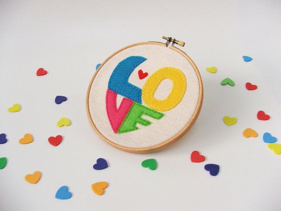 Love Embroidery Hoop Art from Buligaia | Cool Mom Picks