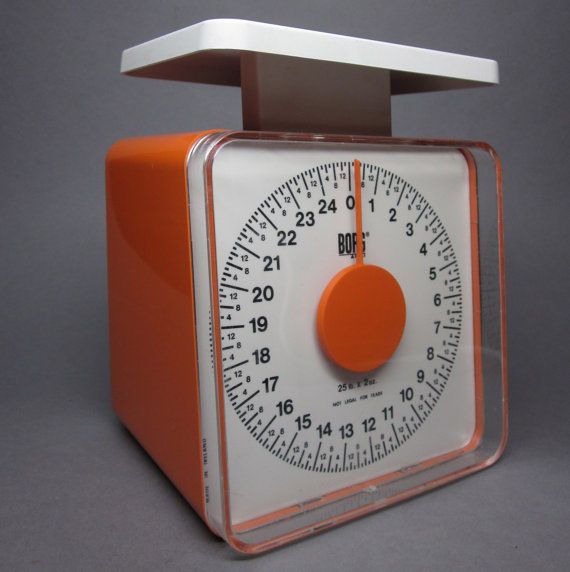 orange vintage kitchen scale at swear to mod | cool mom picks