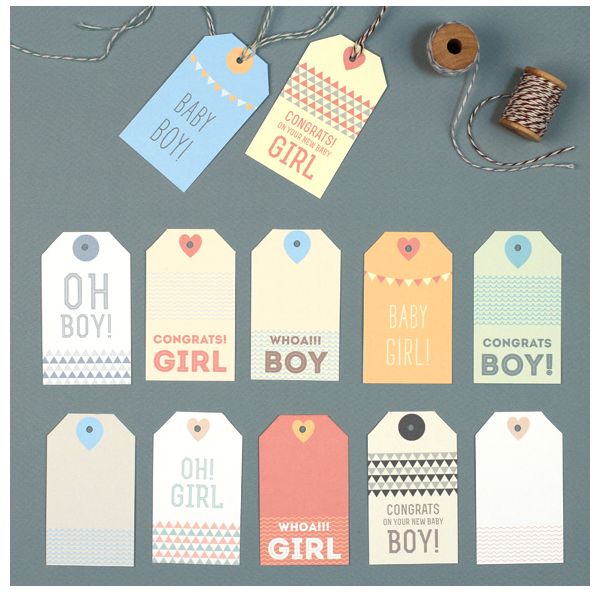 Free printable baby gift tags at Love vs Design | Cool Mom Picks