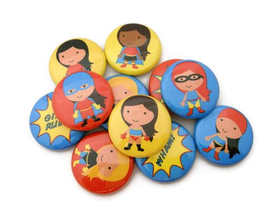 Superhero girls buttons | Cool Mom Picks