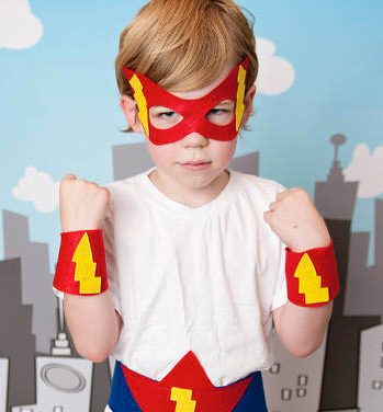 Sew Plain Jane superhero masks and accessories as creative stocking stuffers for kids: