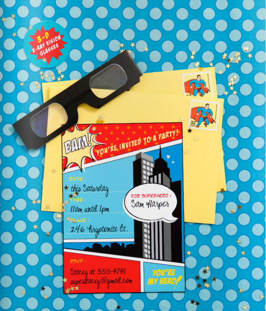 Superhero party printable invitations | Cool Mom Picks