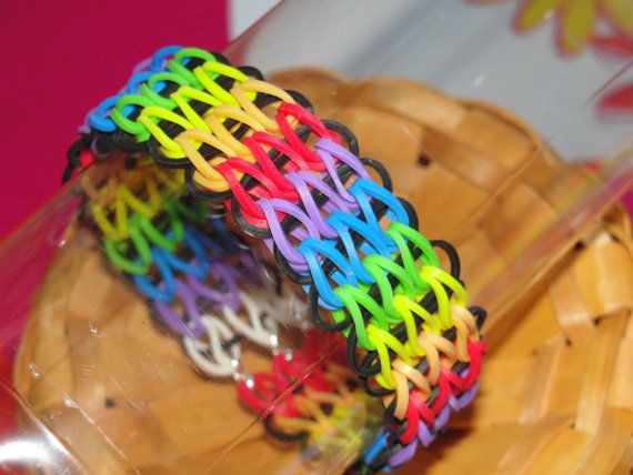 triple single rainbow loom bracelet on etsy | cool mom picks