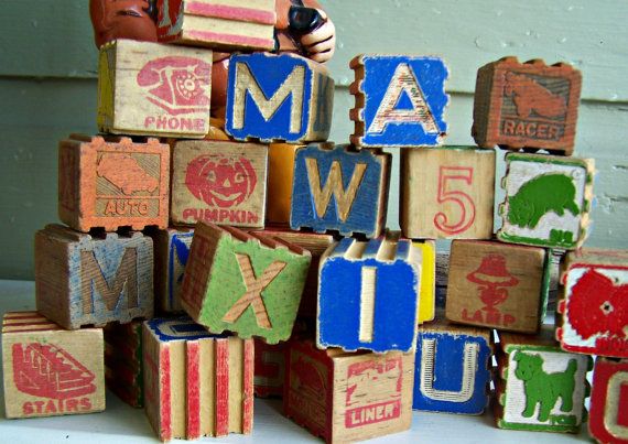 vintage alphabet blocks | cool mom picks