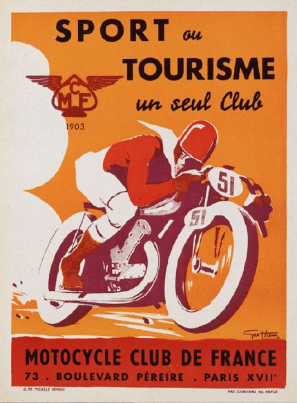Printable vintage motorcross poster on Cool Mom Picks