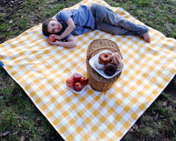 Checked picnic blanket by Sewn Natural | Cool Mom Picks