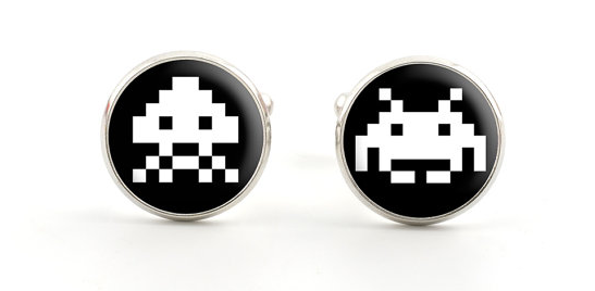 Gift for dad: Space Invaders Cufflinks | Cool Mom Tech