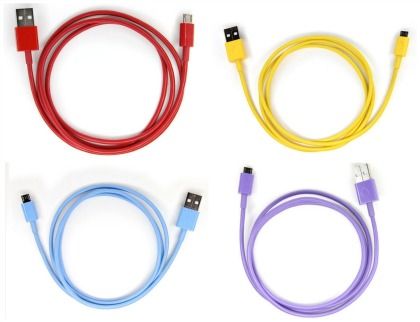 Juicies Micro USB cables in colors on Cool Mom Tech
