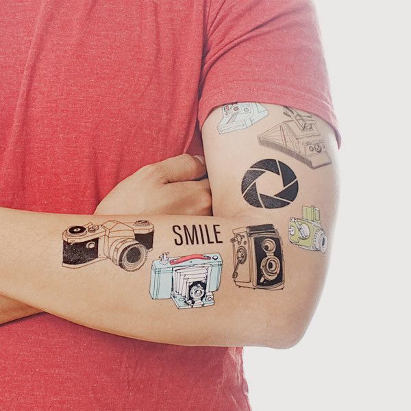 Gifts for photographers - Tattly camera tattoo set | Cool Mom Tech