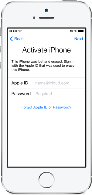 ios7 activation lock for lost iphone or ipad