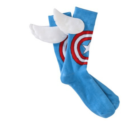 Geeky stocking stuffers - Captain America men's socks | Cool Mom Tech
