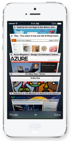 iO7 new Safari tab browsing | Cool Mom Tech