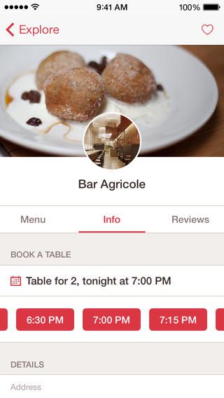 Open Table app