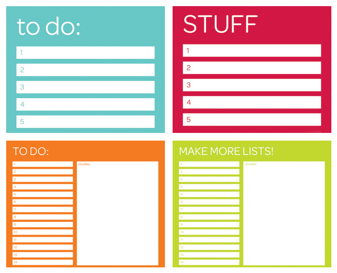 Free to-do list printables by Poppin on Cool Mom Picks