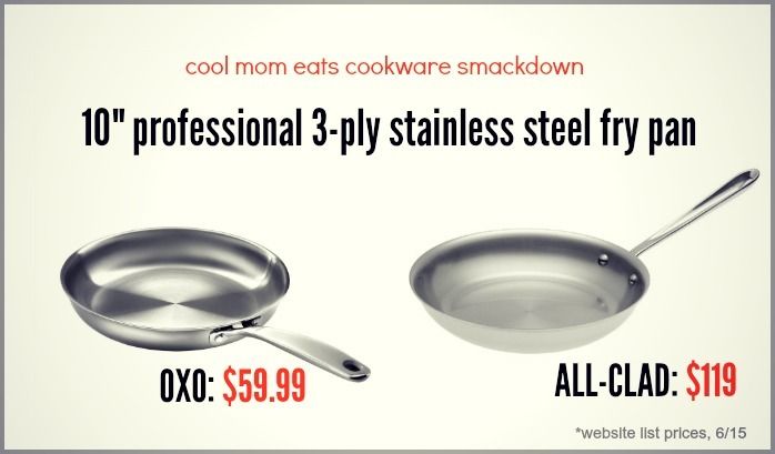 Stainless steel pro cookware smackdown: OXO vs All-Clad