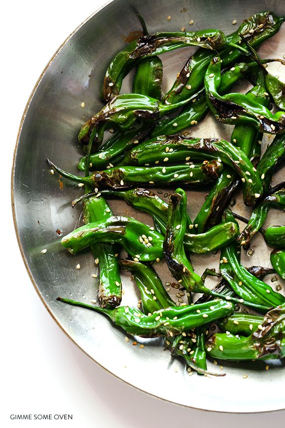 Easy sesame shishito peppers recipe | Gimme Some Oven