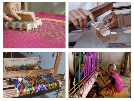 Artisan dress fabrics from India at Ode Kids