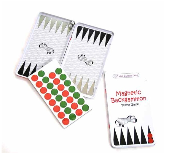 Road trip toys: magnetic travel backgammon