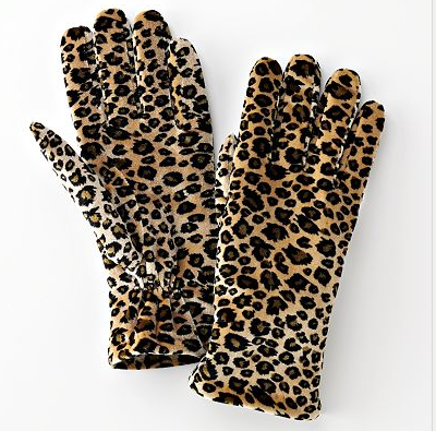 Leopard gloves. Rowr!