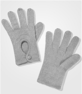 Buttoned keyhole gloves at Fred Flare