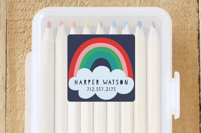 Personalized Rainbow Name Labels at Minted | Cool Mom Picks Back to School Guide