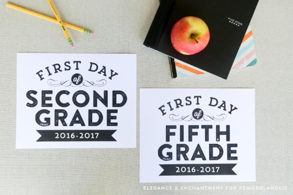 Free printable first day of school signs, preschool through 12th grade | best back to school printables