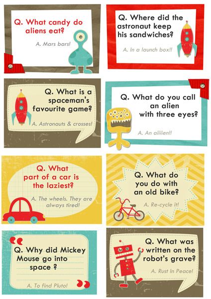 Free printable lunchbox joke notes from Design by Dani