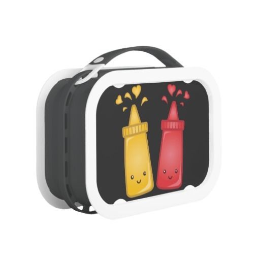 Kawaii Ketchup and Mustard Yubo bento style lunch box | coolest lunch boxes and bags for back to school