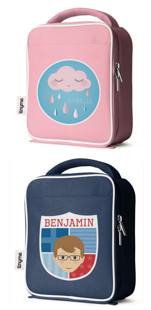 Personalized lunch boxes from Tiny Me with tons and tons of designs and options | coolest lunch boxes for back to school