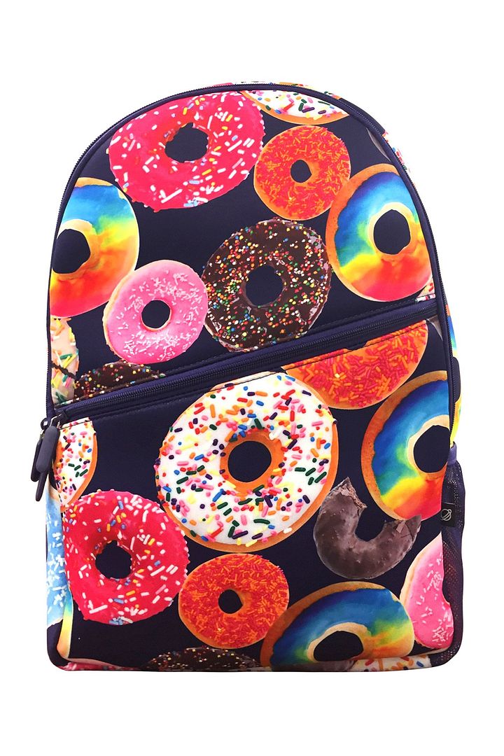 Photo-real donut backpack from Zara Terez | Cool Mom Picks Back to School Shopping Guide 2016