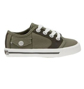 canvas sneakers in olive