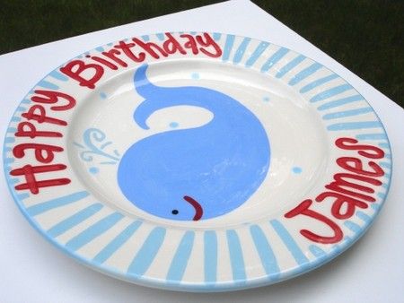 custom happy birthday plate