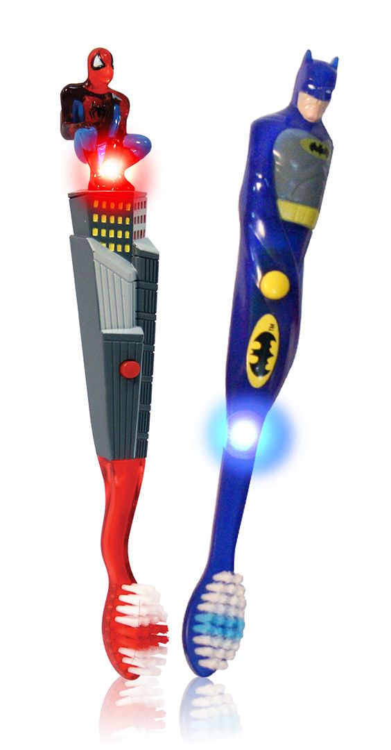 Superhero Firefly toothbrushes for kids