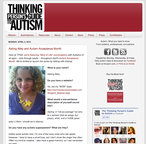 thinking person's guide to autism blog