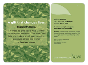 Last-minute Mother's Day gifts: Kiva gift card
