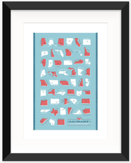 State capitals art print at Minted