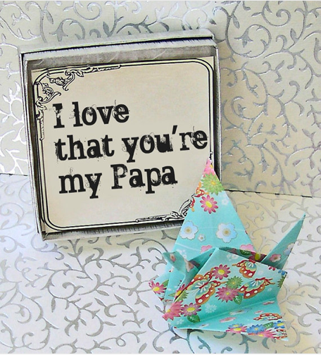 Grandpa Father's Day card with origami crane