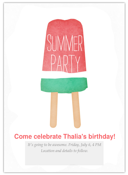 summer party online invitations
