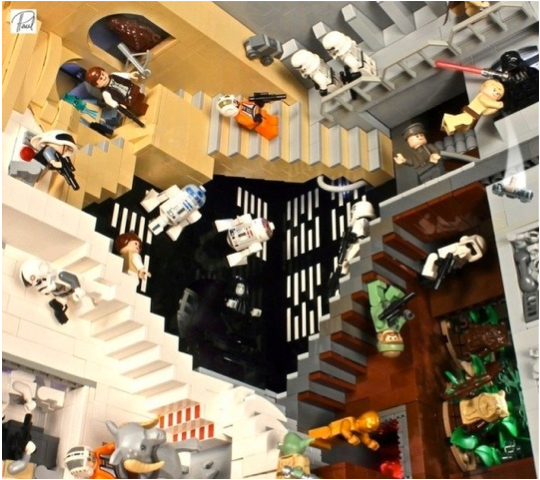 MC Escher Art made of LEGO