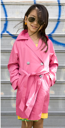 Girls' pink Appaman trench coat