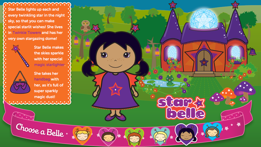 Magic Belles website for kids