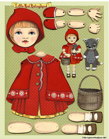 red riding hood paper dolls | cart before the horse
