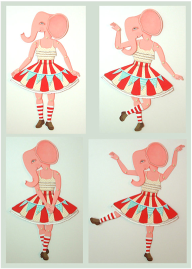 articulated paper doll elephant | cart before the horse