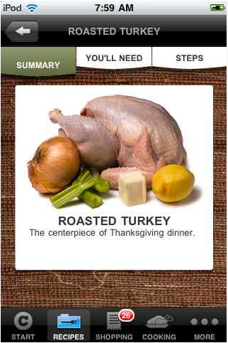 Chow Thanksgiving turkey app