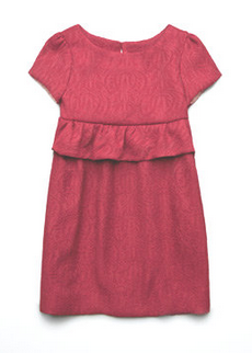 Holiday dresses for girls: red jacquard dress at Zara