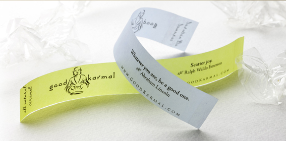 Good Karmal quote candy wrappers