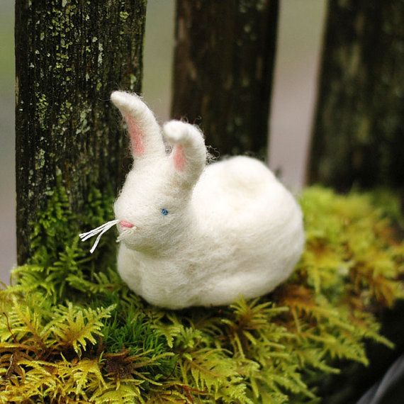 Felted Easter bunny by Bossy's Feltworks