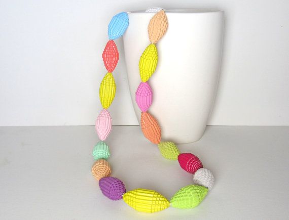 Paper bead necklace from Paper Statement